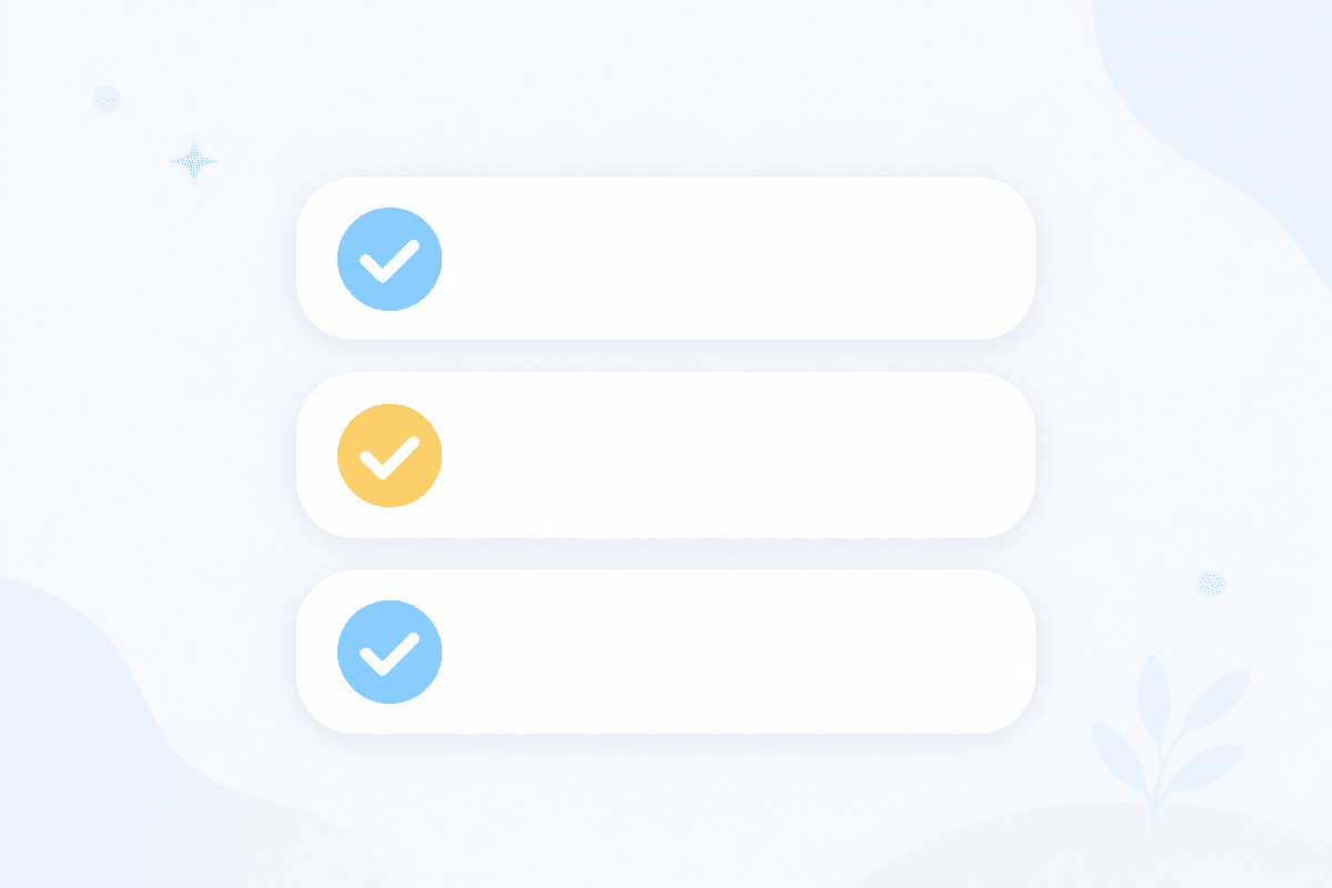 Illustration of a chore checklist with checkmarks