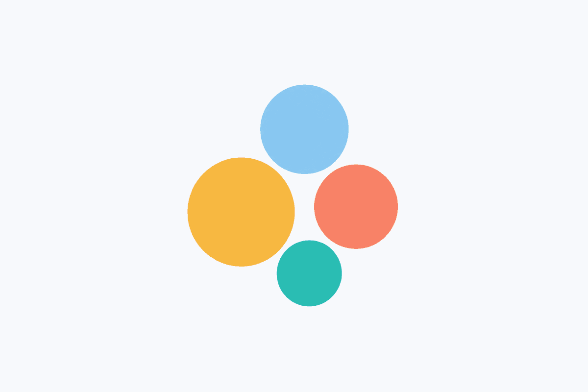 Illustration of household people as colored dots