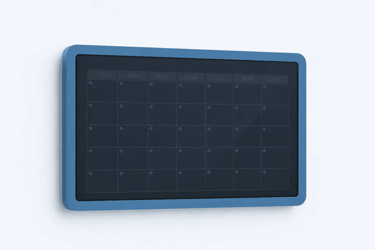 Illustration of a wall tablet display
